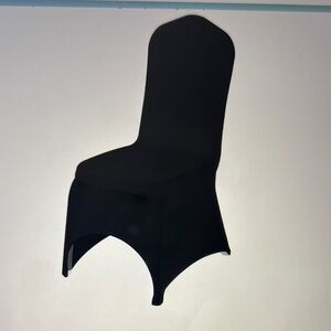 2 Elegant Black Chair Covers